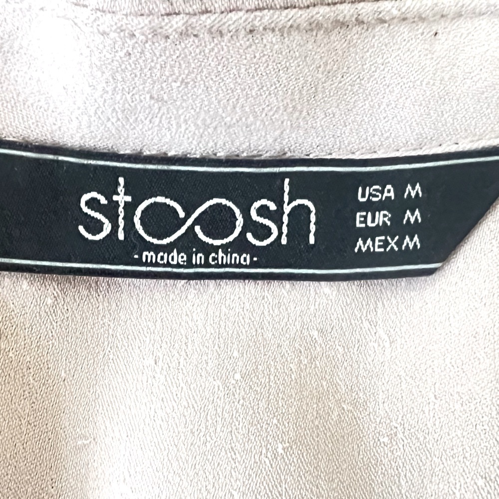 Stoosh Pale Pink 41” Length Sleeveless Back Belt Open Wrap Cloak Vest Jacket M/L - Picture 13 of 14